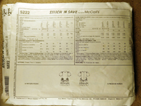Back view of pattern M5222