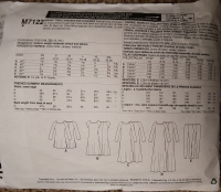 Back view of pattern M7122