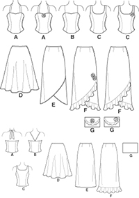 Back view of pattern S4990