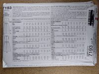 Back view of pattern S7193