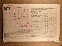 Back view of pattern S7407