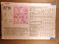 Back view of pattern S8719