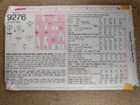 Back view of pattern S9276