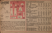 Back view of pattern S9486