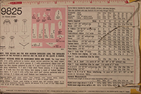 Back view of pattern S9825
