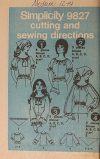 Front view of pattern S9827